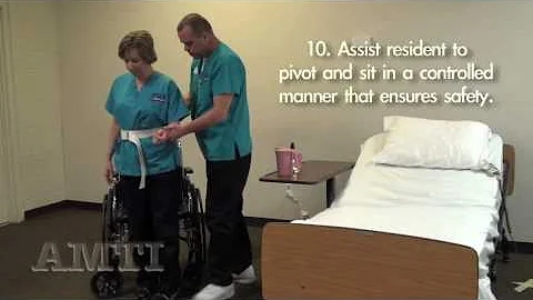 CNA Skills: Transfer From Bed to Wheelchair using a Gait Belt