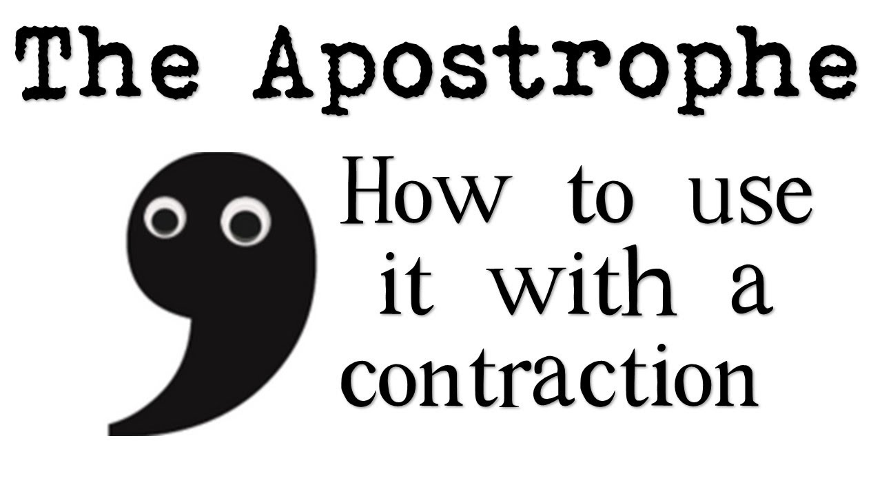 how-to-use-an-apostrophe-with-contractions-youtube