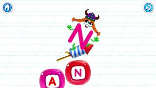 Learn alphabet N_ Super ABC - jeux pour bébé! screenshot 2