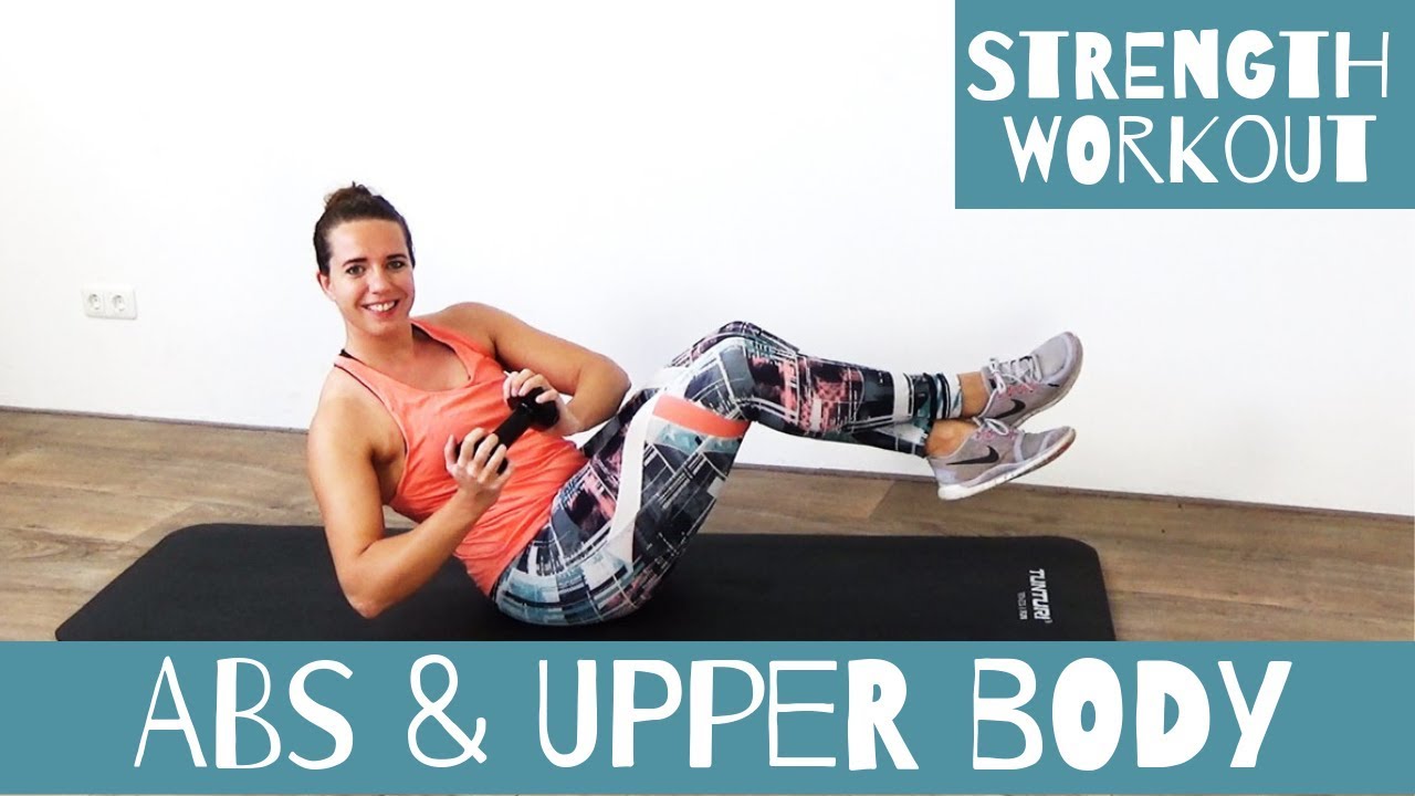 20 Minute Upper Body Strength and Core Workout with Weights Toning