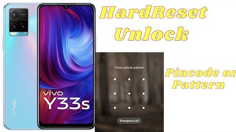 Vivo Y33s Hard Reset Unlock Pattern or Pin code