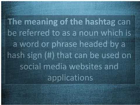 what is meaning of hashtag