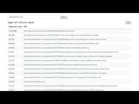 Querying stackoverflow.com domain in Fluo Webindex
