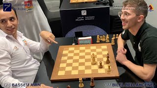 Mate or draw? GM Bassem Amin vs GM Bilel Bellahcene | Sheikh Hamdan Cup Rapid Chess, R9 | Dubai