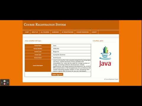 Course Registration System | PHP and MySQL Project Source Code | PHP MySQL CRUD Project
