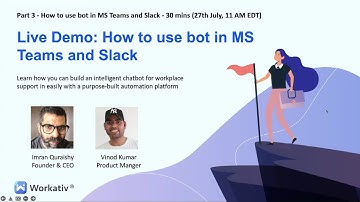 Demo: How to use chatbot in MS Teams or Slack to self-resolve employee issues