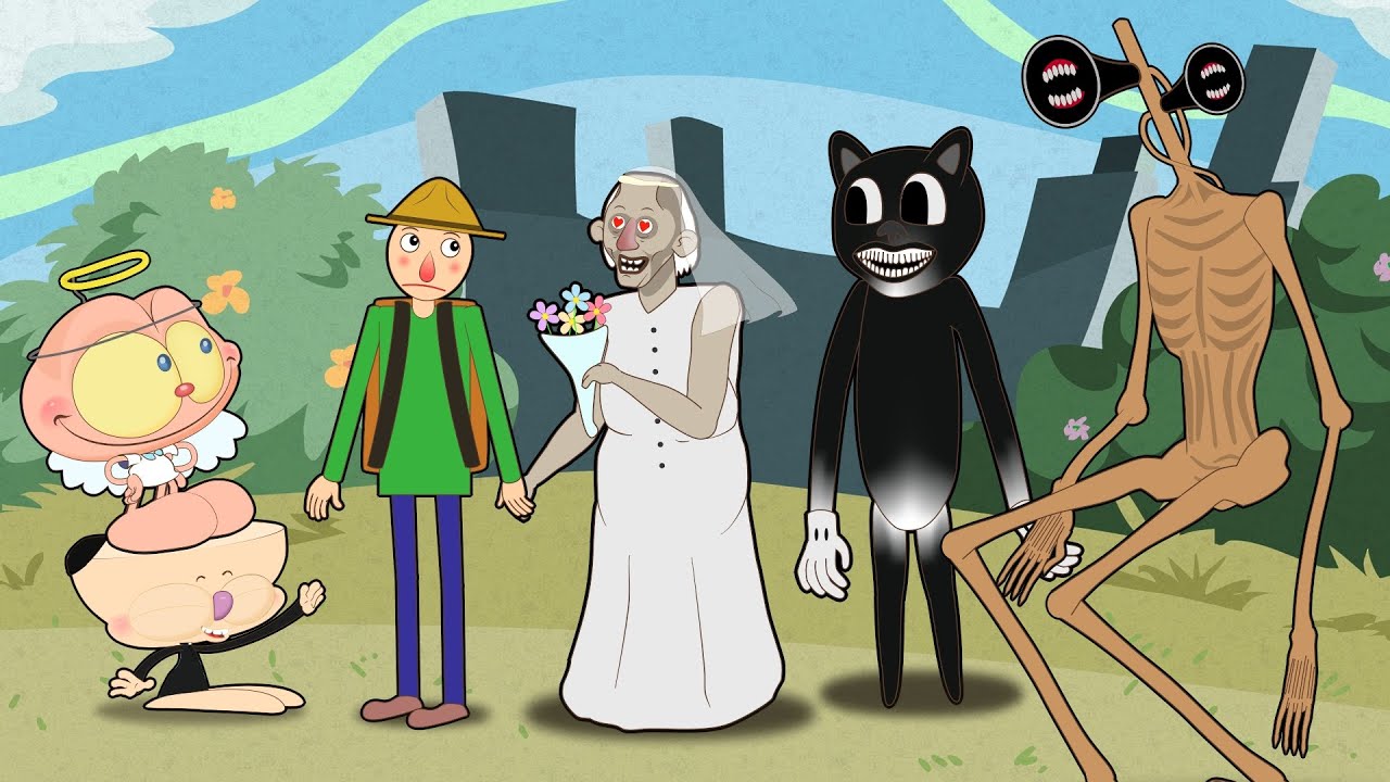 Mongo e Drongo em 3 episódios com Siren Head e Cartoon Cat e Baldi''s Basic  em desenho animado 