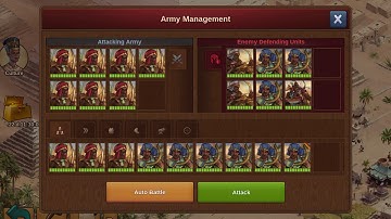 Forge of Empires - Egyptian settlement second fight with eight archers