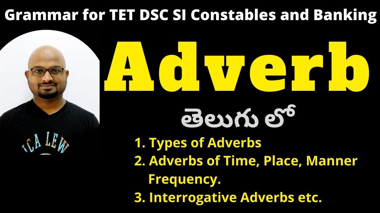 Adverbs In Telugu How To Learn Adverbs In Telugu Parts Of Speech In Telugu English Tutes Youtube