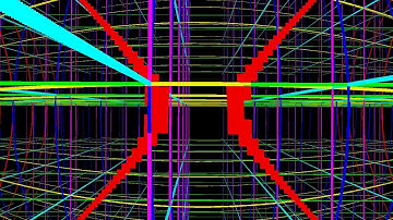 Hyperspace-multicolor. Movement in four-dimensional space. 4D. Fourth dimension.