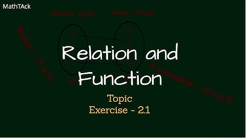 Relations and Functions| Exercise - 2.1 | Class 11 Math