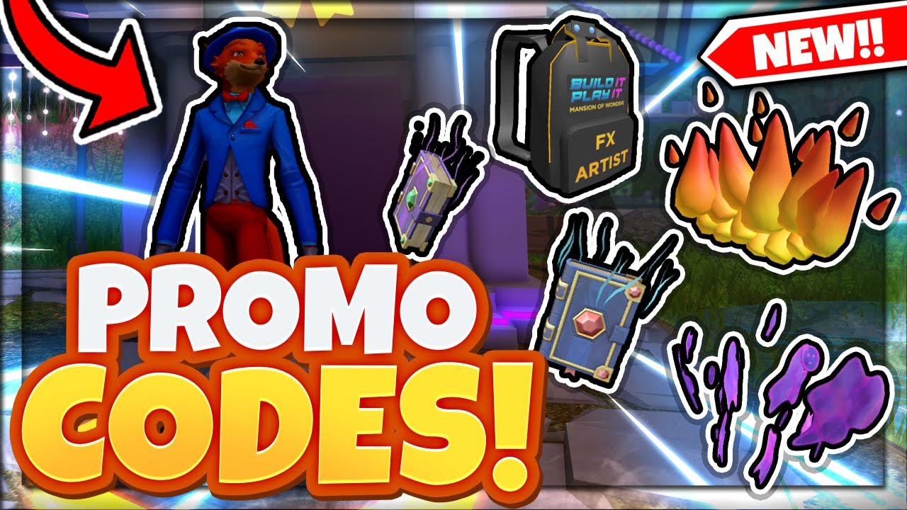 How to Get ALL 5 ITEMS (PROMO CODES)  Roblox Build It Play It Mansion of  Wonder Event 