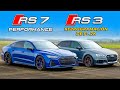 Audi rs7 performance vs rs3 tuneado arrancones