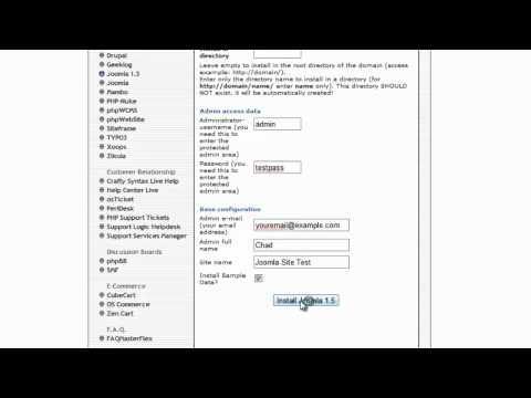 Installing Joomla the