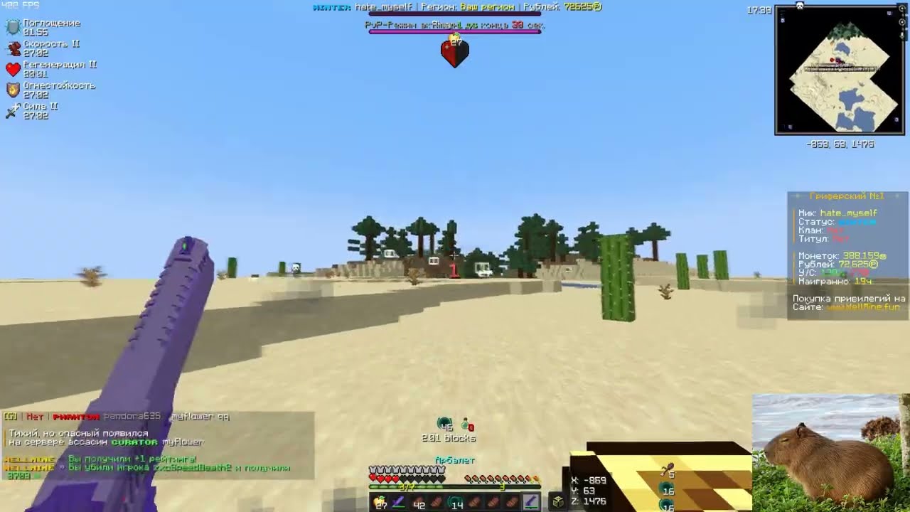 Ра$$трелял игроков веллмайна | pvp wellmine | yt.wellmine.fun