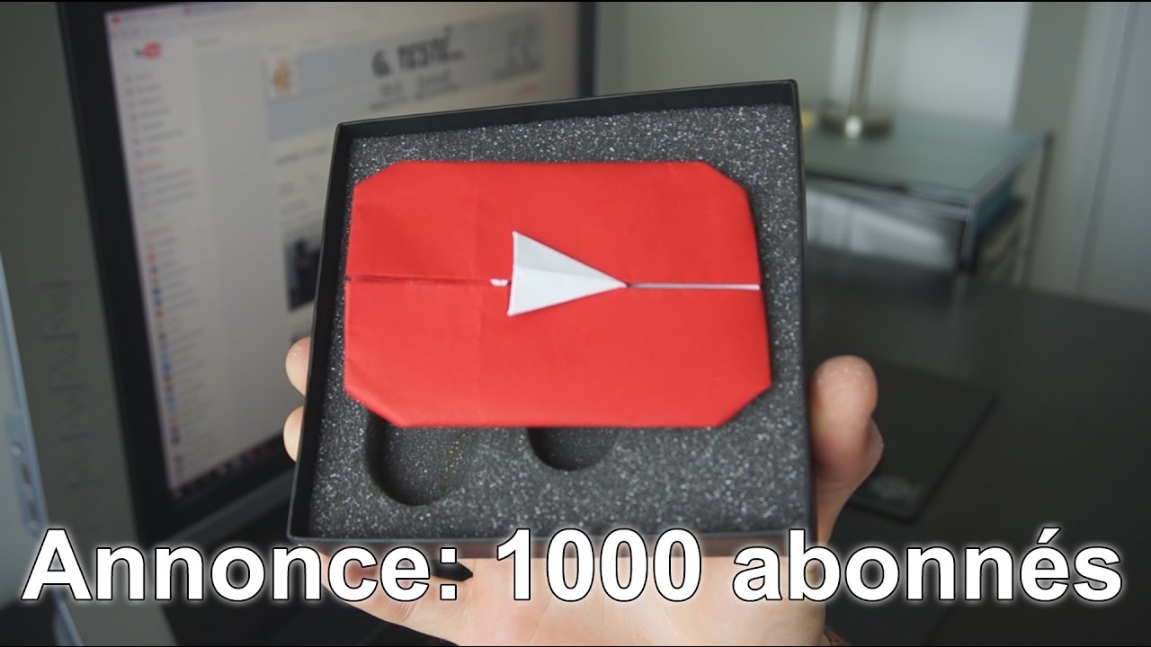 Exclusivité mondiale: le trophée Youtube des 1000 abonnés !
