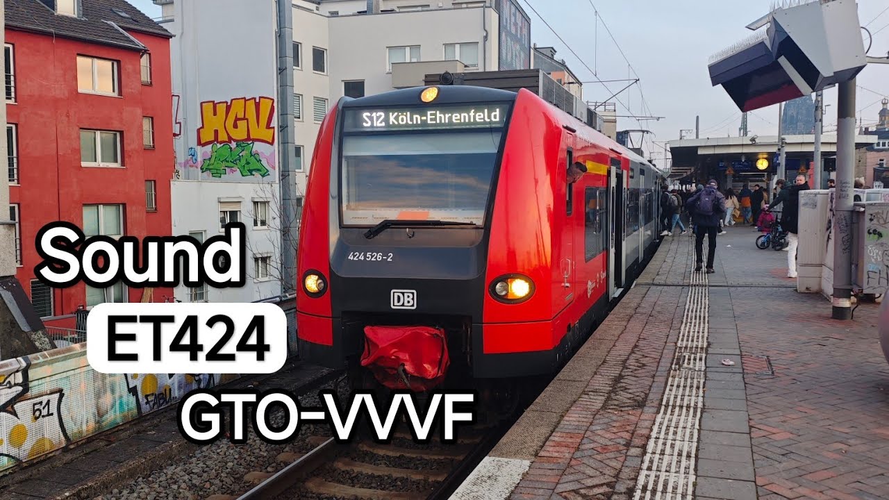 [Sound] ET 424 GTO-Inverter | ADtranz/Bombadier, Siemens | S Bahn Rheinland/Köln 