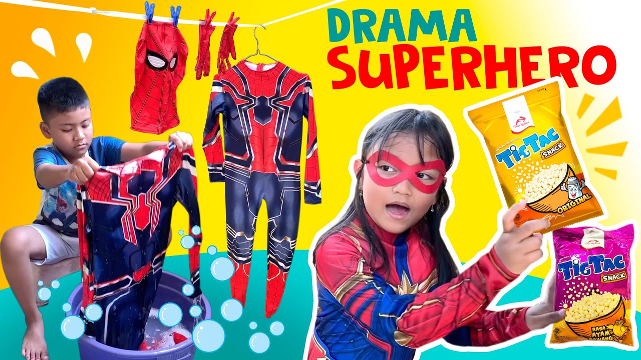 Drama Superhero Gagal Beraksi Gara Gara Kostum Dijemur  Akhirnya Main Puzzle Tic Tac