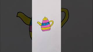 Teapot Easy Drawing For Kids