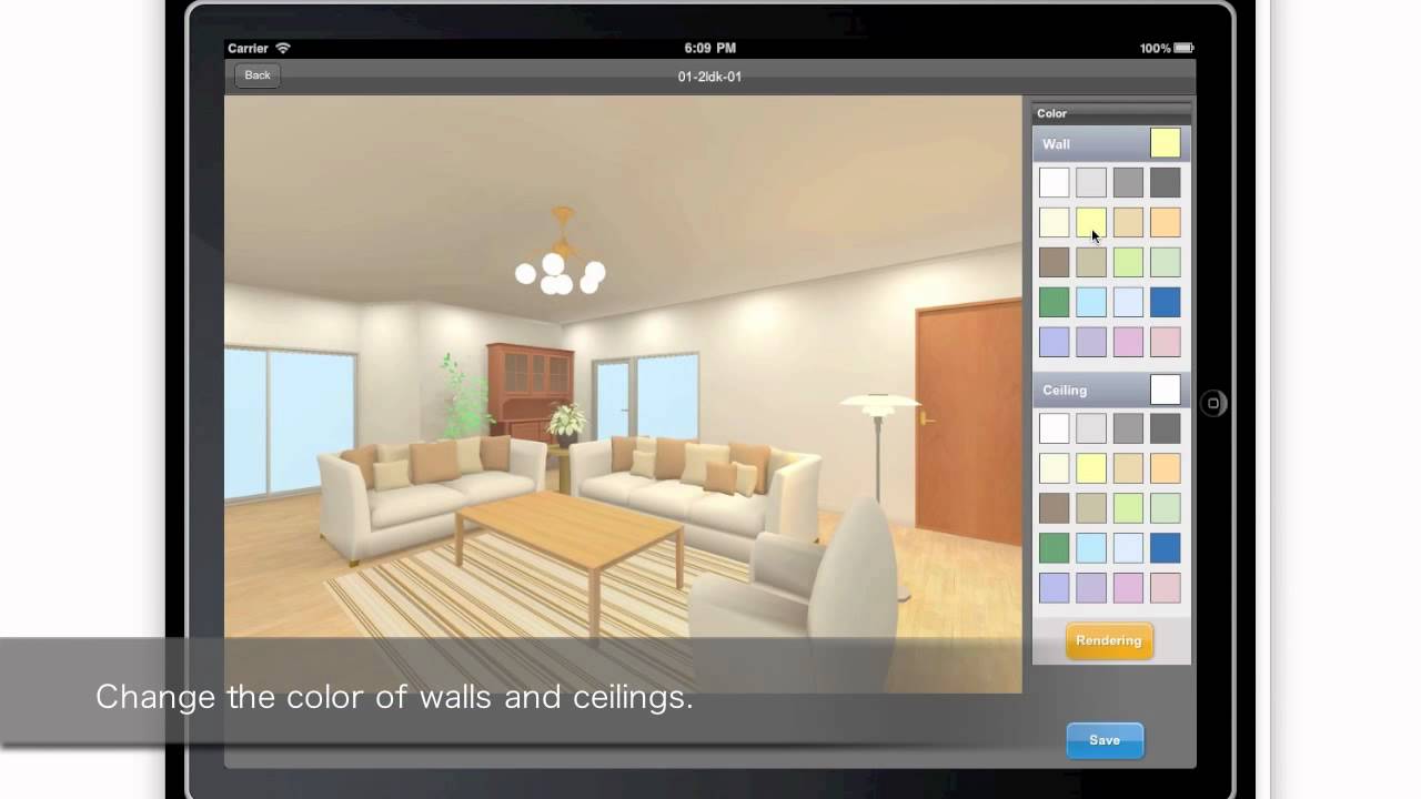 【iPad】RoomDesign (3D image output) YouTube