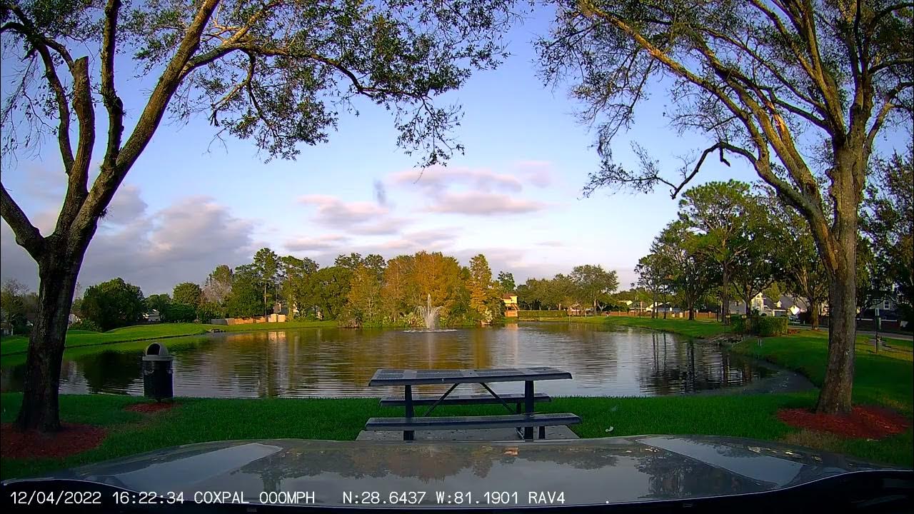 Beautiful lake view recorded by COXPAL A11T 3 channel dash cam. 