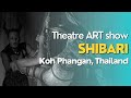 Shibari ART show 2023 Koh Phangan, Thailand. Malifisenta and mermaid. Шибари Арт шоу