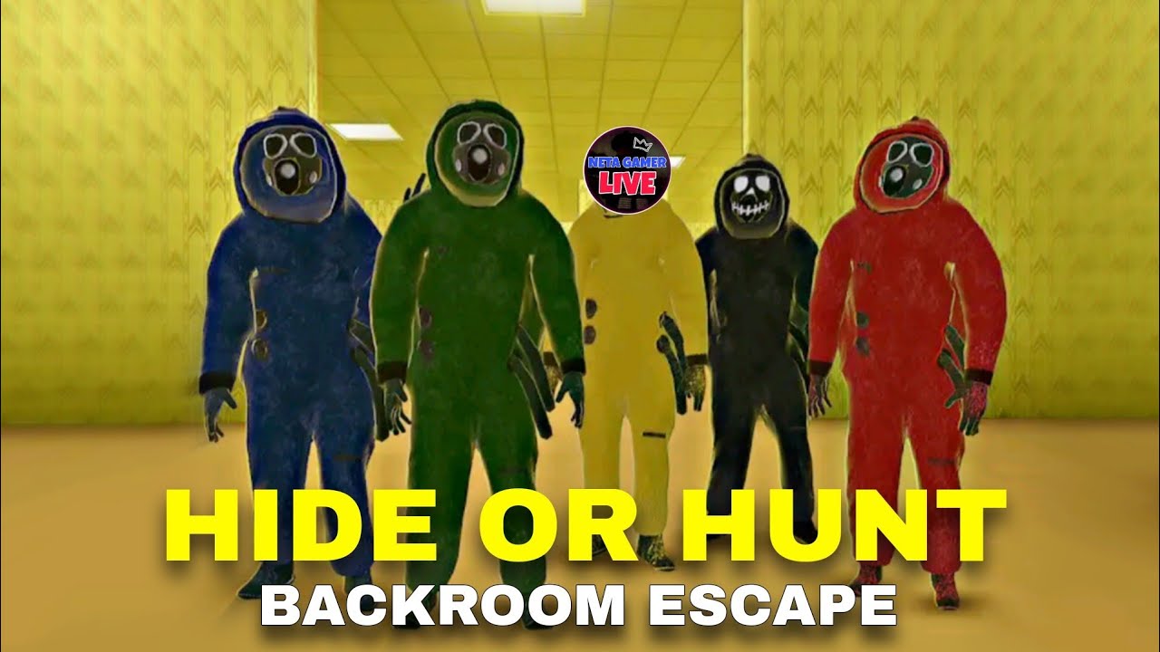 Hide In The Backrooms Nextbots Gameplay in hindi | Backroom Escape Hunt ...