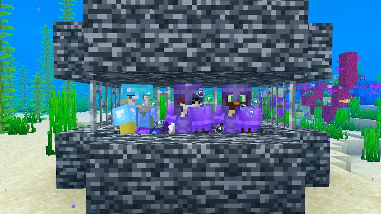 I Trapped My Friends In A Underwater Bedrock Prison To Get Revenge