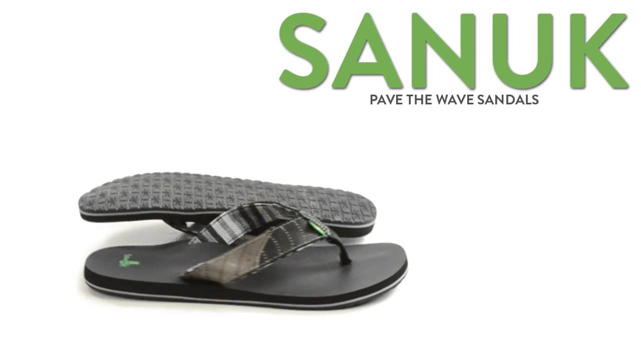 Sanuk Pave The Wave Sandals - Leather, Flip-Flops (For Men)