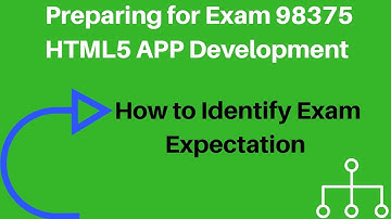 Preparing for Exam 98 375 HTML5 App Development Fundamentals # dentify Exam Expectations