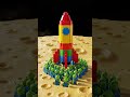 Rocket Lego Nổ Tung Bay Vũ Trụ Hạ Cánh Mặt Trăng Phô Mai Gặp Alien Nhảy Lò Xo Siêu Vui!