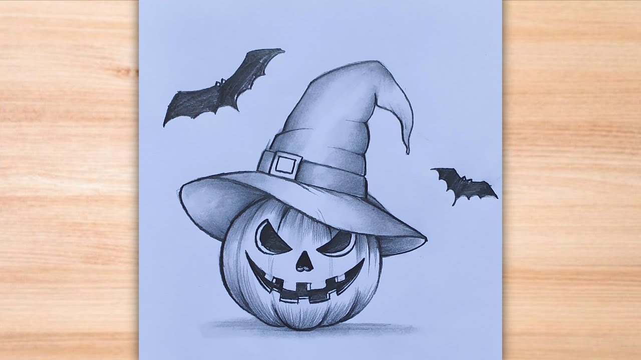 How to draw halloween pumpkin step by step|halloween pumpkin