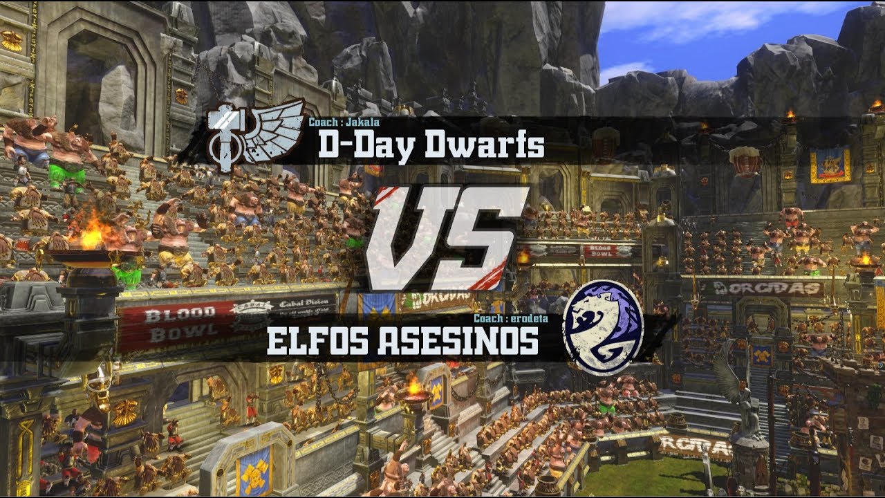 Blood bowl D-Day Dwarfs VS ELFOS ASESINOS CL s22m27