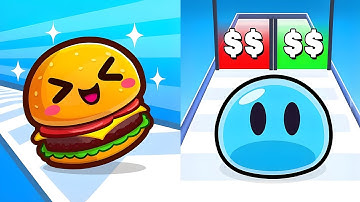 Food Run vs Slime Run Race 💥 EPIC SpeedRun Challenge! (All Levels Unlocked | Android & iOS) 🚀