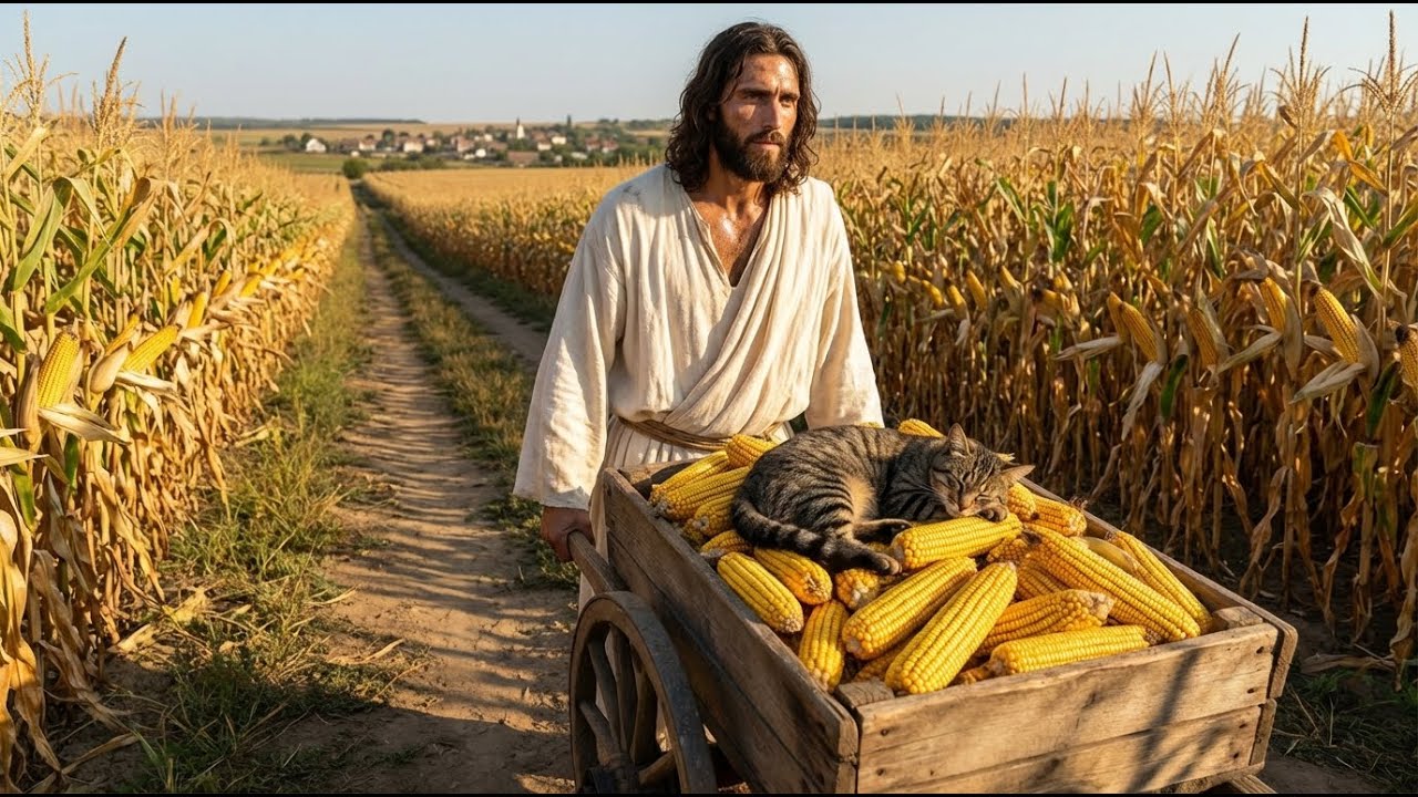 From Seed to Harvest: Jesus Growing Corn | AI Christian Tribute