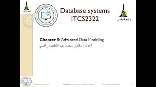 Advance  Database systems  Lec2  Advanced Data Modeling   EERD