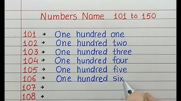 Write number names 101 to 150 in words II 101 to 150 number names II write spelling 101 to 150