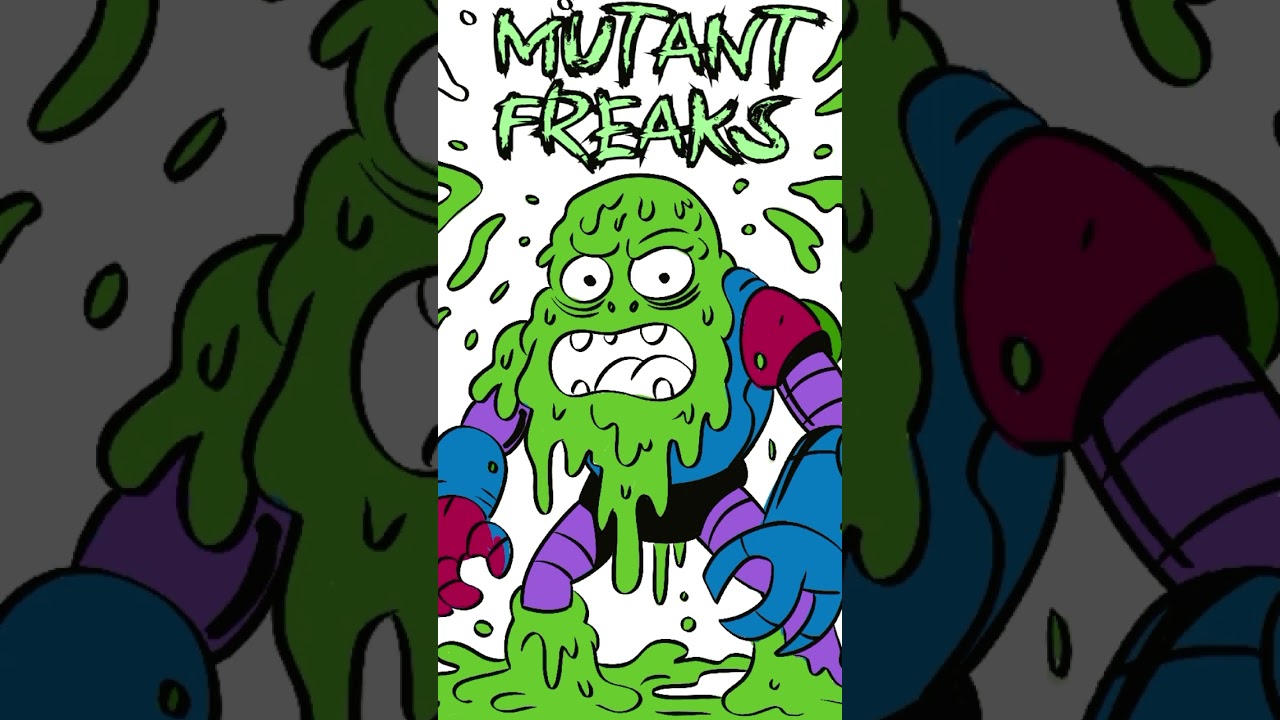 Creating SLIME BOT in Procreate | Mutant Robot Freak Timelapse 🤖🟢💀