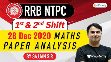 RRB NTPC 28 December 2020 | Maths Exam Analysis & Asked Questions by Sajjan Singh