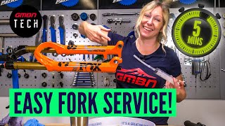 How To Perform A Lower Leg Service In Just 5 Minutes Basic Suspension Service