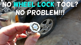 HOW TO REMOVE WHEEL LOCKS WITHOUT A KEY TOOL - YouTube