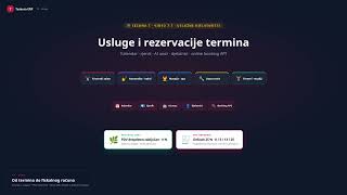 Video 7 7 — Usluge i rezervacije termina: kalendar, online booking, PDV | Taskora ERP
