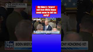 Biden’s abrupt exit from White House event raises eyebrows #shorts