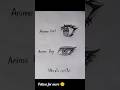 how to draw anime eyes(girl &amp; boy)#drawing #viral #eyedrawing #howtodraw #shorts #tutorial #sketch