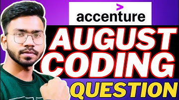 Accenture August Coding Questions and Answers🔥| Accenture August 2024