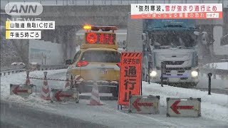 大雪で高速道通行止め　鳥取の積雪、さらに増す恐れ(2020年12月15日)