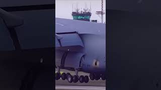 C-5M Super Galaxy Landing Looks Impossible 😳 #MilitaryAviation