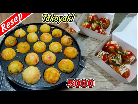 Cara buat Takoyaki yg Mudah Untuk jualan seribuan tepung 2 ons jadi 28 ribu