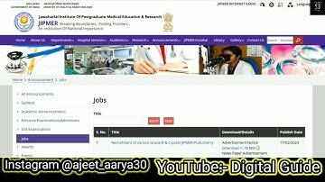 JIPMER JAA Online Form 2023 Kaise Bhare ¦¦ How to Fill JIPMER Group B & C Online Form 2023 Apply