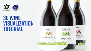 3D Wine Bottle Modeling in Cinema 4D & Octane Render